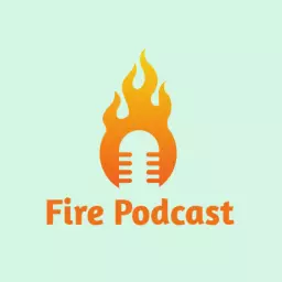 Dynamic Fire Flames Representing Engaging Podcast Conversations Logo Template