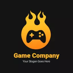 Dynamic Fire Graphic for Exciting Gaming Company Logo Template