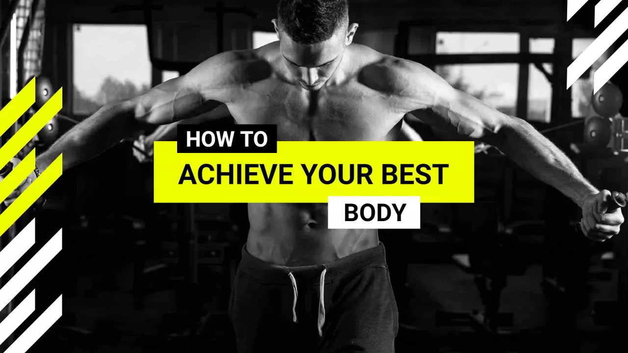 Dynamic Fitness Journey for YouTube Achieve Your Best Body Banner Template