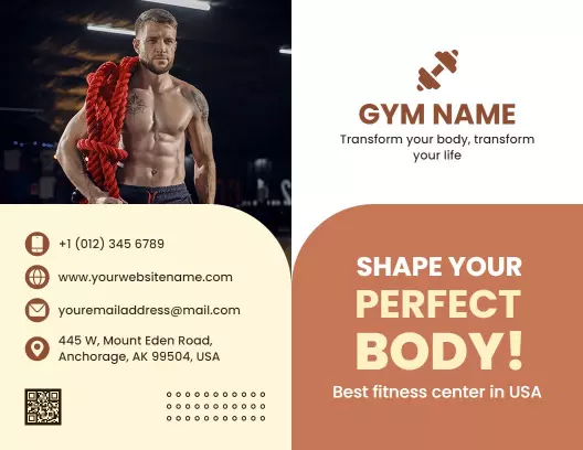 Dynamic Fitness Personal Training and Gym Services Brochure Template