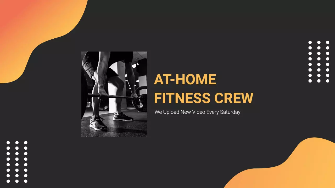 Dynamic Fitness Routine for At-Home Workouts YouTube Banner Template