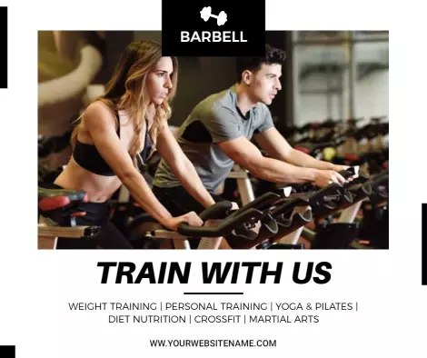 Dynamic Fitness Training with Barbell Focus Ad Template