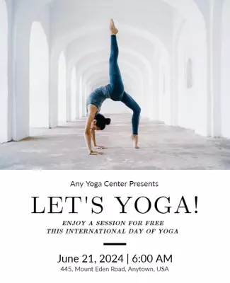 Dynamic Fitness Yoga Session Celebration Poster Template