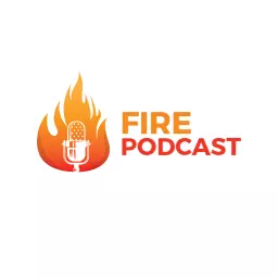 Dynamic Flame and Microphone Design for Engaging Podcast Logo Template