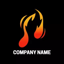 Dynamic Flames Design Reflecting Fire Safety Services Logo Template