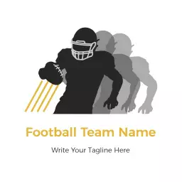 Dynamic Football Action Symbolizing Team Spirit Logo Template
