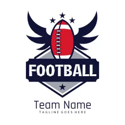 Dynamic Football Design Featuring Wings and Bold Colors Logo Template