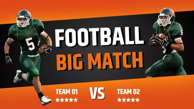 Dynamic Football Match Showdown YouTube Thumbnail Template