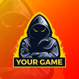 Dynamic Gamer in Black Hoodie Creating Esports Energy Logo Template