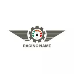 Dynamic Gear and Speedometer Symbolizing Racing Excellence Logo Template