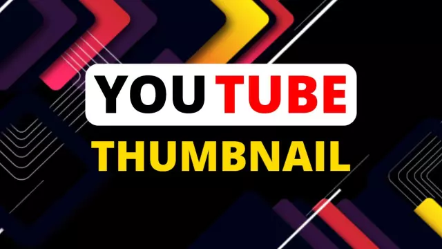Dynamic Geometric Lines Colorful Abstract YouTube Thumbnail Template