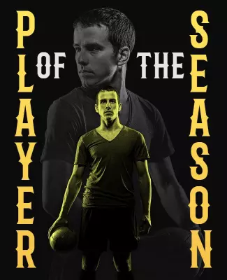 Dynamic Gold Sport Player of the Season Poster Template