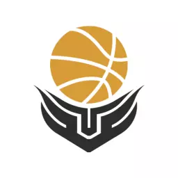 Dynamic Golden Basketball Design with Bold Wings Logo Template