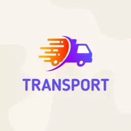 Dynamic Gradient Design Representing Speed in Transport Logo Template