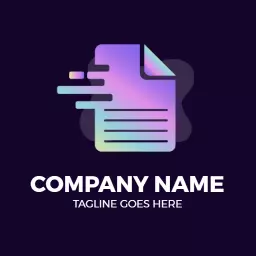 Dynamic Gradient Document Design Representing Digital Page Logo Template