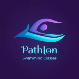 Dynamic Gradient Waves Symbolizing Swimming Classes Logo Template