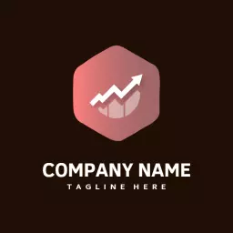 Dynamic Graph Showing Growth in Finance Sector Logo Template