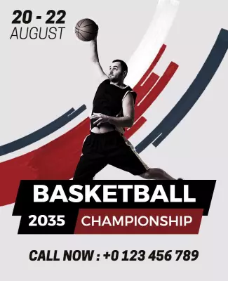 Dynamic Graphic Basketball Championship Event Poster Template