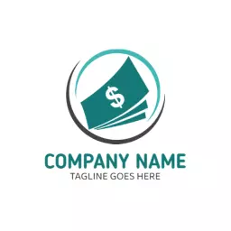 Dynamic Graphic with Currency Symbol Emphasizing Banking Logo Template