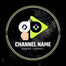 Dynamic Green and Black Design for Gaming YouTube Channel Logo Template