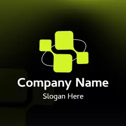 Dynamic Green and Black Design for Modern Company Logo Template