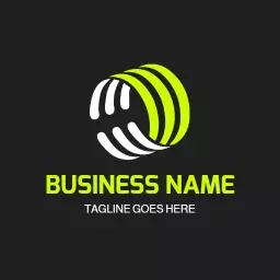 Dynamic Green and Black Design Representing Modern Business Logo Template