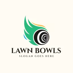Dynamic Green and Black Design Showcasing Lawn Bowls Game Logo Template