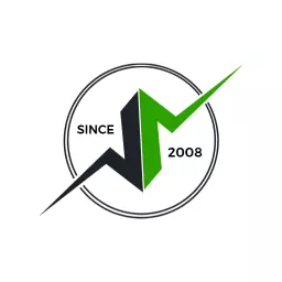 Dynamic Green and Black Energy Sector Growth Logo Template