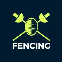 Dynamic Green and Black Fencing Equipment Design Logo Template