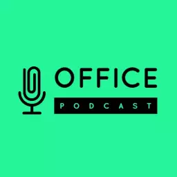 Dynamic Green and Black Office Podcast Logo Template