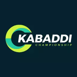 Dynamic Green and Blue Kabaddi Championship Logo Template
