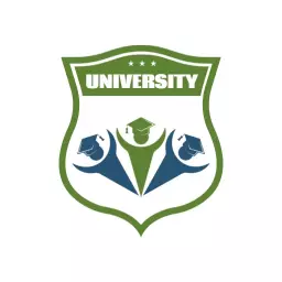 Dynamic Green and Blue University Logo Representing Education Template