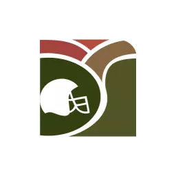 Dynamic Green and Brown American Football Sports Logo Template