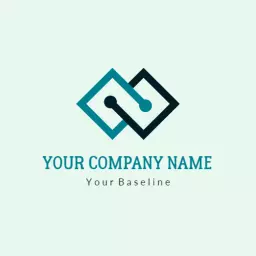 Dynamic Green and Dark Blue Design for Company Logo Template