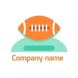 Dynamic Green and Orange Football Championship Logo Template