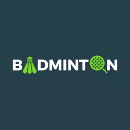 Dynamic Green Badminton Sports Elements and Equipment Logo Template
