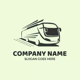 Dynamic Green Bus Illustrating Efficient Transportation Logo Template