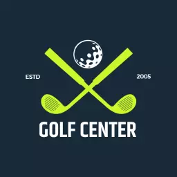 Dynamic Green Crossed Golf Clubs Representing Golf Center Logo Template