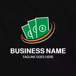 Dynamic Green Currency Design Highlighting Banking Services Logo Template
