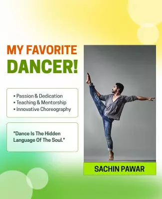 Dynamic Green Dance Performance Tribute Poster Template