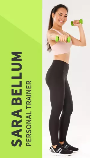 Dynamic Green Fitness Training Personal Trainer Business Card Template