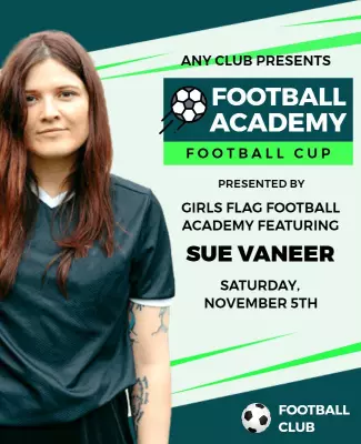 Dynamic Green Football Academy Cup Event Poster Template