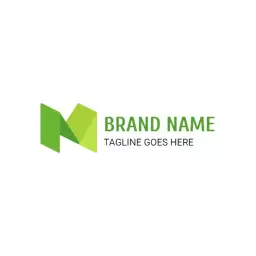 Dynamic Green Geometric Shapes Representing Business Ventures Logo Template