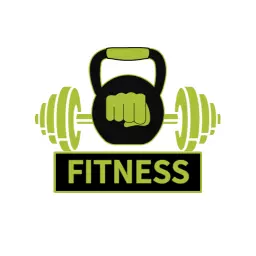 Dynamic Green Kettlebell and Weights Design for Fitness Logo Template