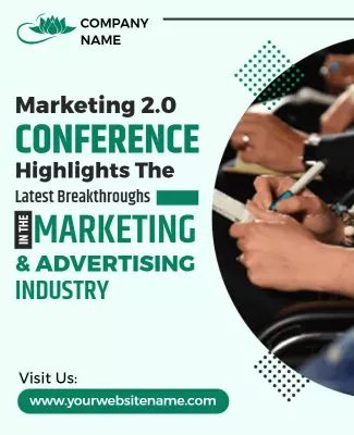 Dynamic Green Marketing Conference Highlights Poster Template