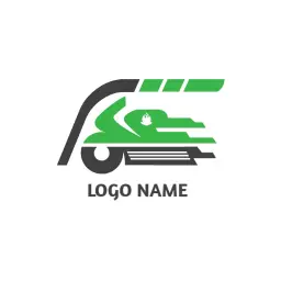 Dynamic Green Motorcycle Design Showcasing Speed and Power Logo Template