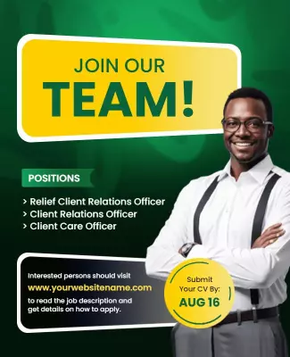 Dynamic Green Recruitment Join Our Team Poster Template