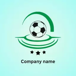 Dynamic Green Soccer Ball Representing Championship Spirit Logo Template