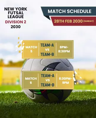 Dynamic Green Soccer Match Schedule Announcement Poster Template