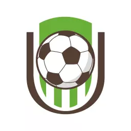 Dynamic Green Striped Football Design with Soccer Ball Logo Template